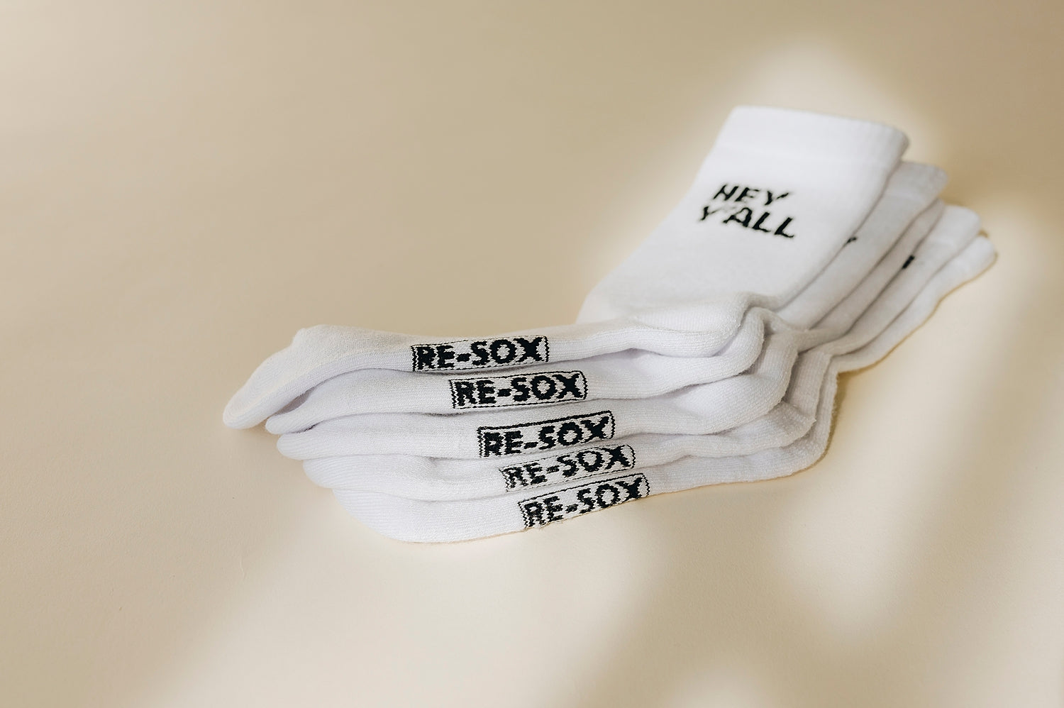 Sustainable Crew Socks with Edgy Slogans